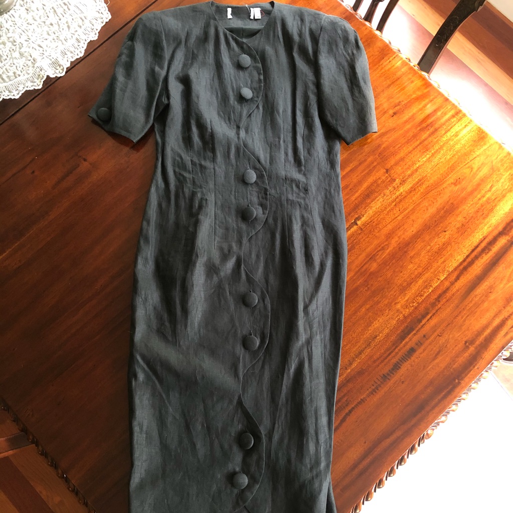 Linen Dress Vintage Nwot
